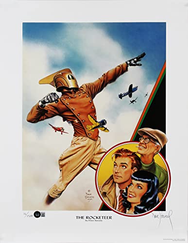 Dave Stevens Signed 17x22 The Rocketeer Poster LE #16/1500 BAS #BA74103