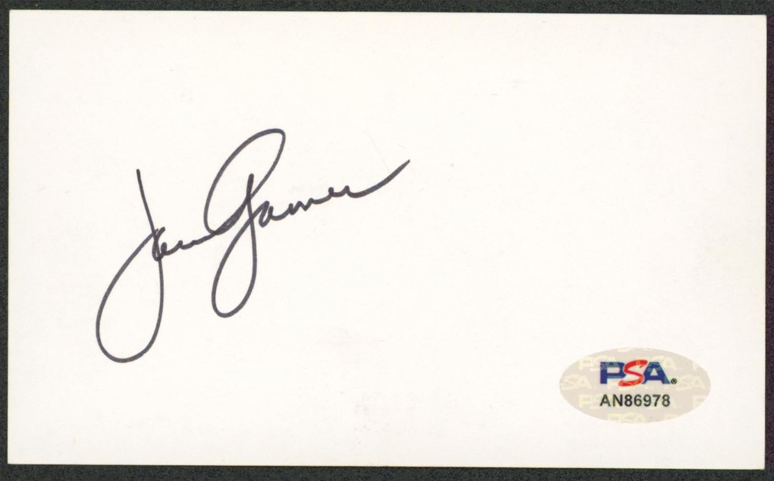James Garner The Notebook Signed 3x5 Index Card Autographed PSA/DNA #AN86978