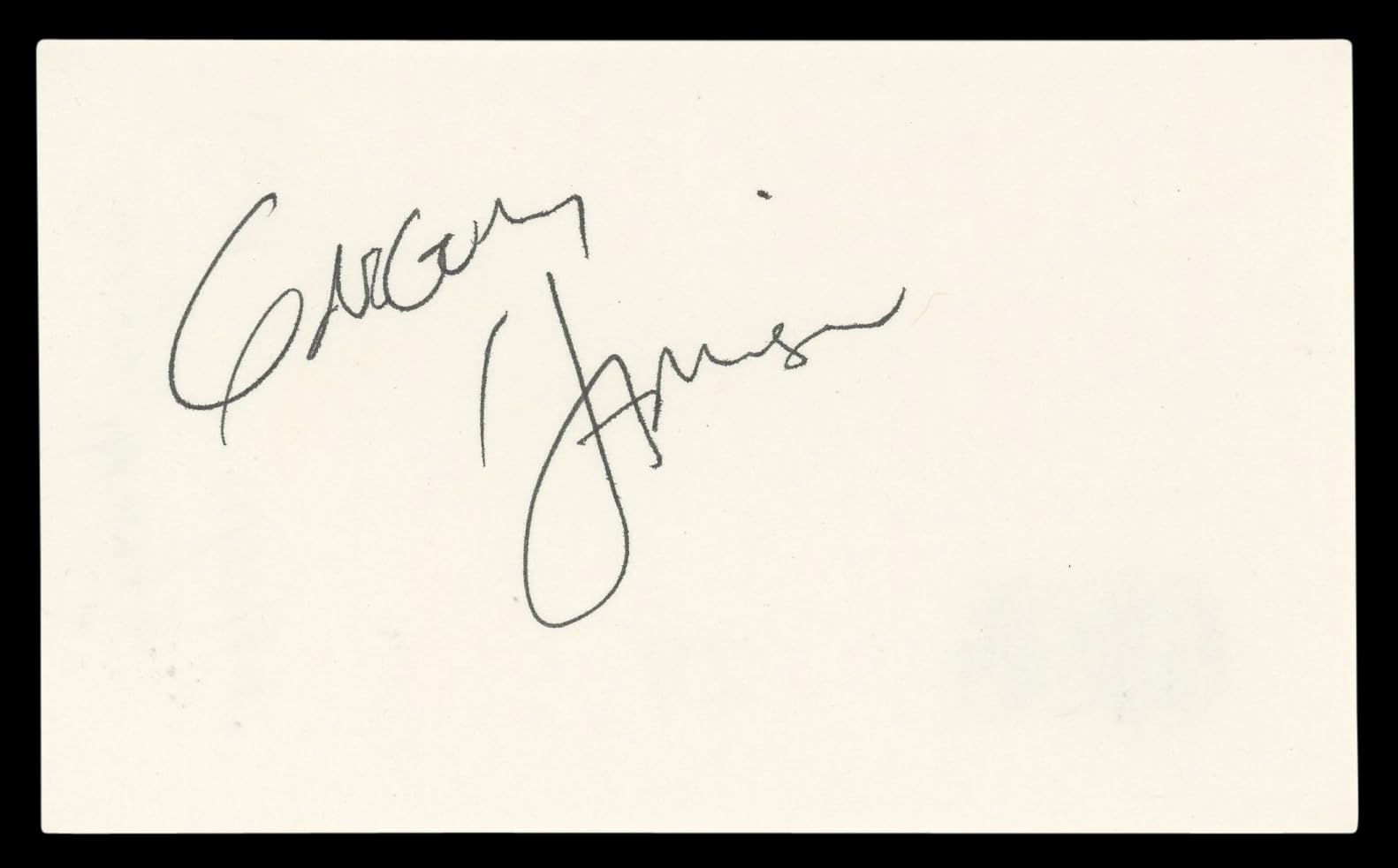 Gregory Harrison Trapper John, M.D. Authentic Signed 3x5 Index Card BAS #BL96861