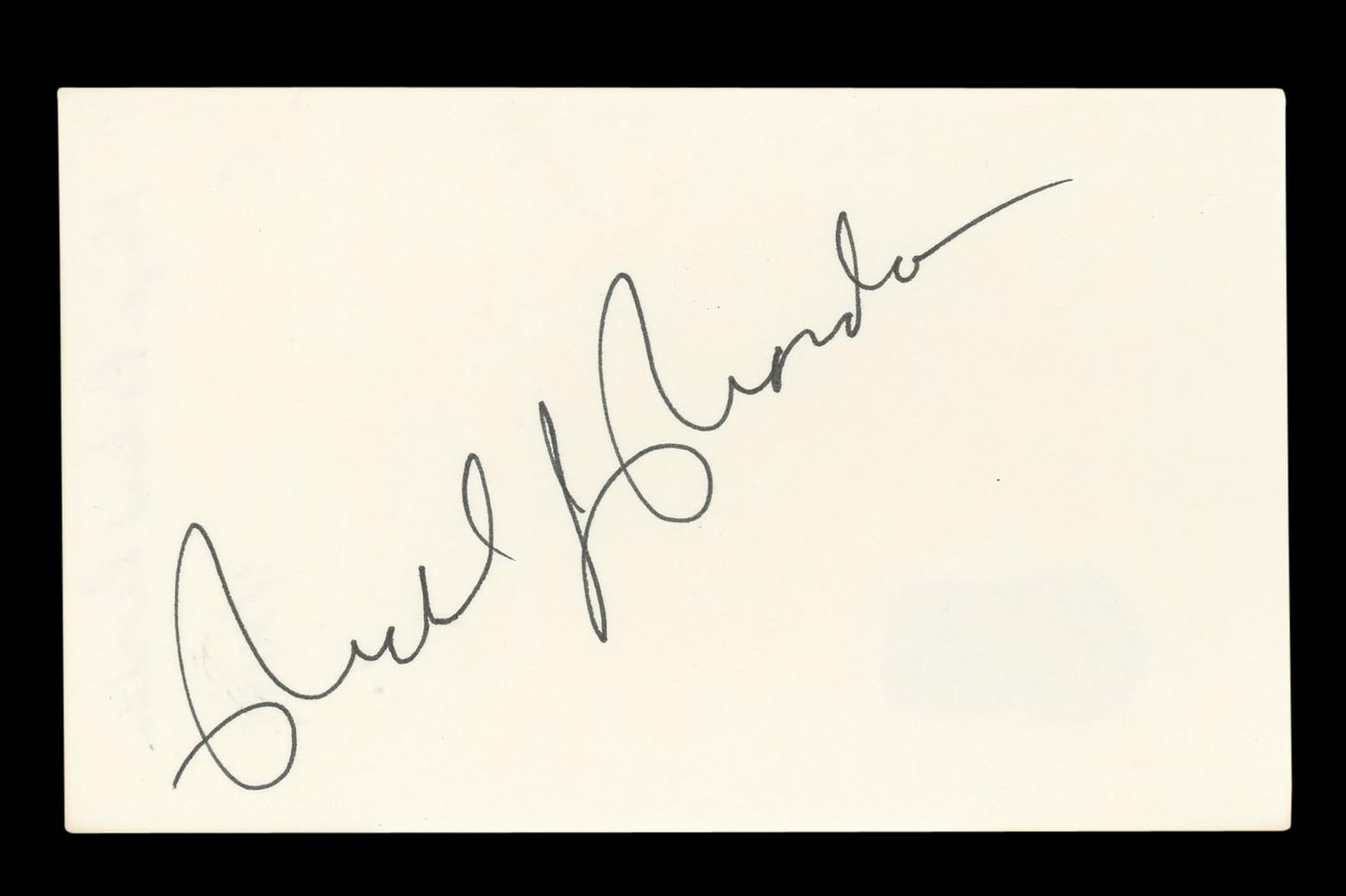 Richard Riordan Mayor Authentic Signed 3x5 Index Card Autographed BAS #AD70276