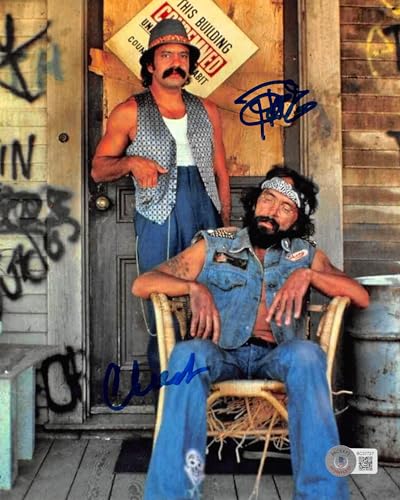 Cheech Marin & Tommy Chong Up in Smoke Authentic Signed 8x10 Photo BAS #BC37727