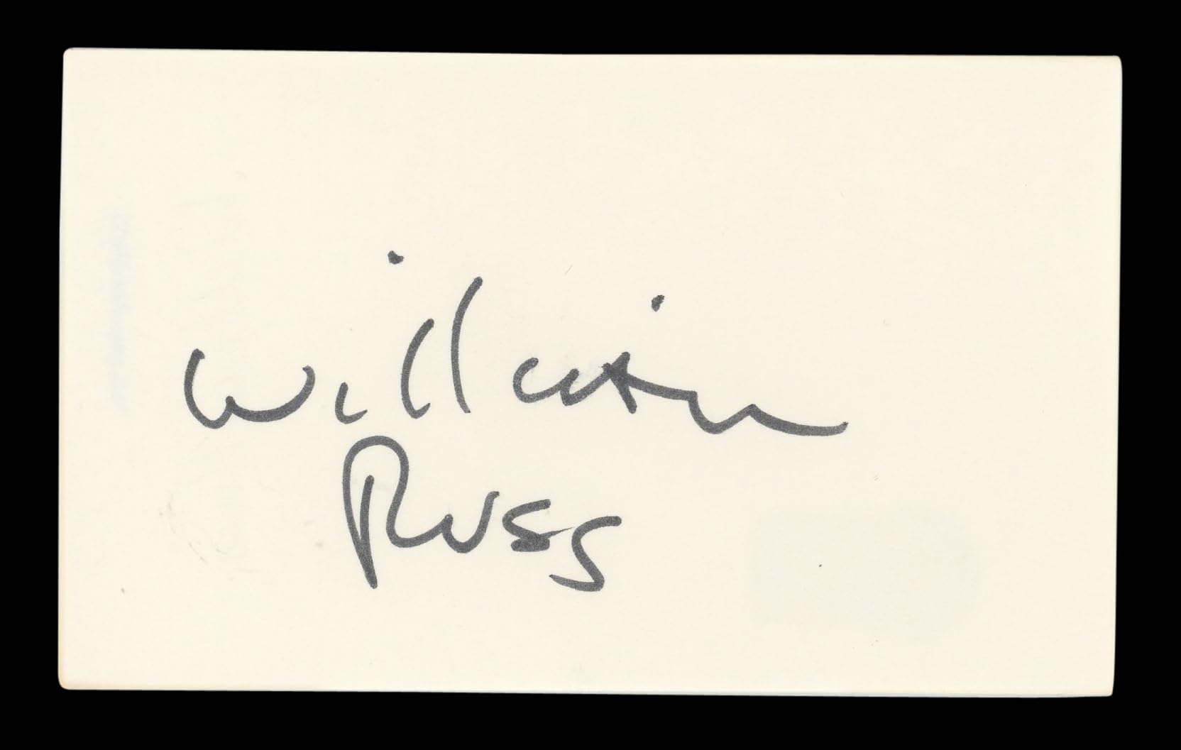 William Russ Boy Meets World Signed 3x5 Index Card Autographed BAS #AD70233