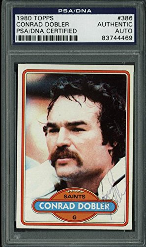 Cardinals Conrad Dobler Signed Card 1980 Topps #386 PSA/DNA Slabbed #83744469