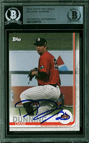 White Sox Dane Dunning Authentic Signed 2019 Topps Pro Debut #14 Card BAS Slab