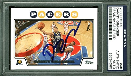 Pacers Danny Granger Authentic Signed Card 2008 Topps #48 PSA/DNA Slabbed