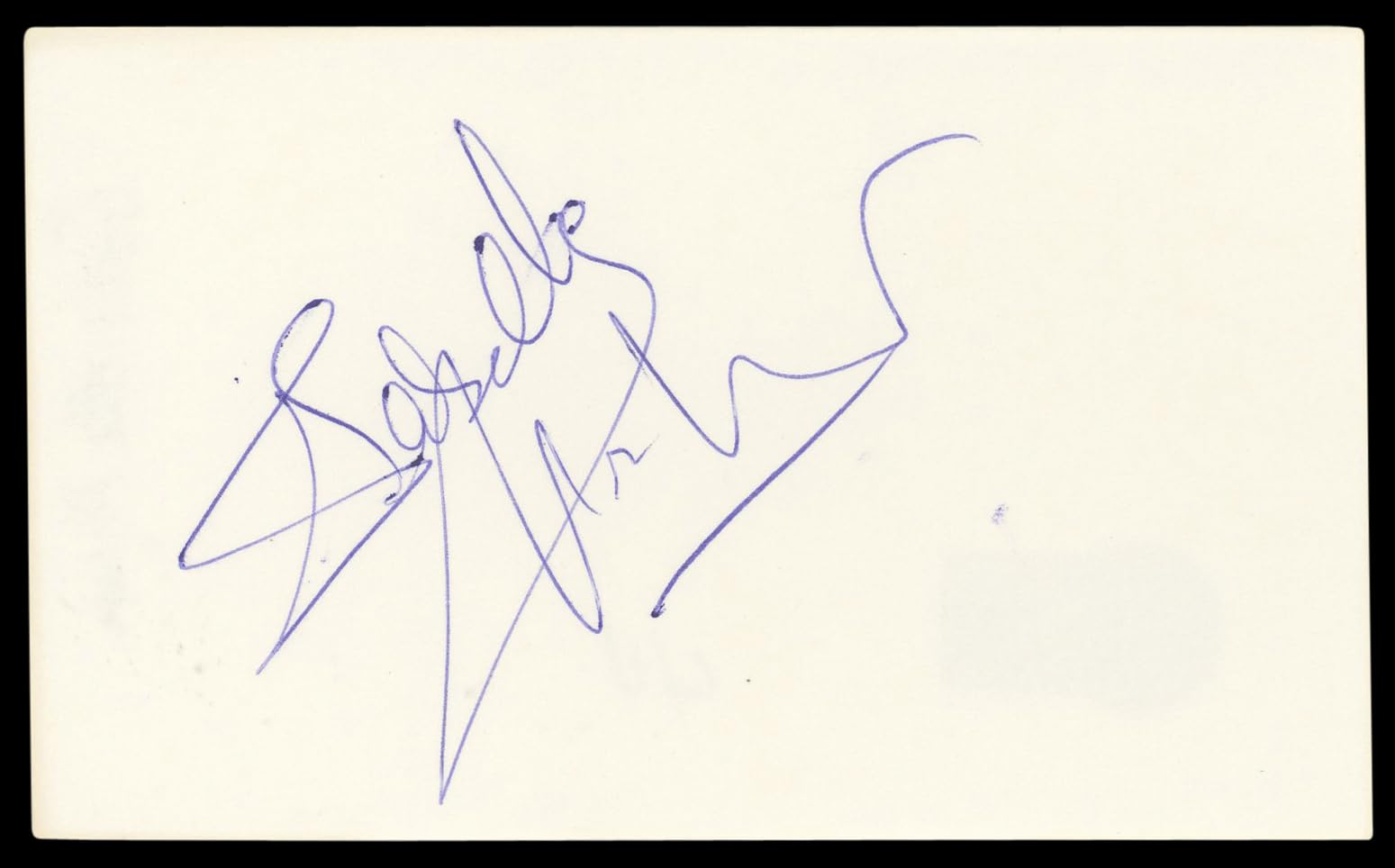 Gabrielle Anwar The Three Musketeers Signed 3x5 Index Card BAS #BL98630