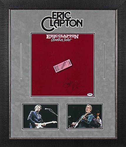 Eric Clapton Authentic Signed & Framed Another Ticket Album Cover PSA #U03968