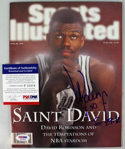 Spurs David Robinson Authentic Signed Sports Illustrated 1996 PSA/DNA #P43404