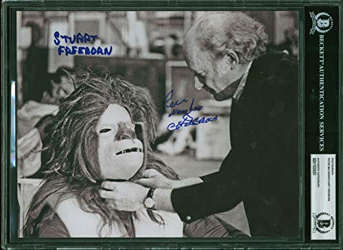 Peter Mayhew & Stewart Freeborn Star Wars Authentic Signed 8x10 Photo BAS Slab 1