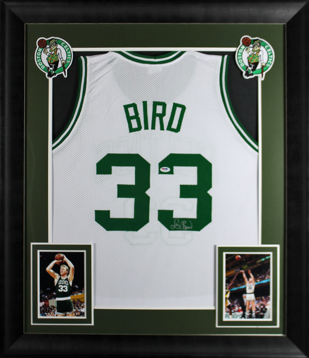 Larry Bird Authentic Signed White Pro Style Framed Jersey Autographed BAS