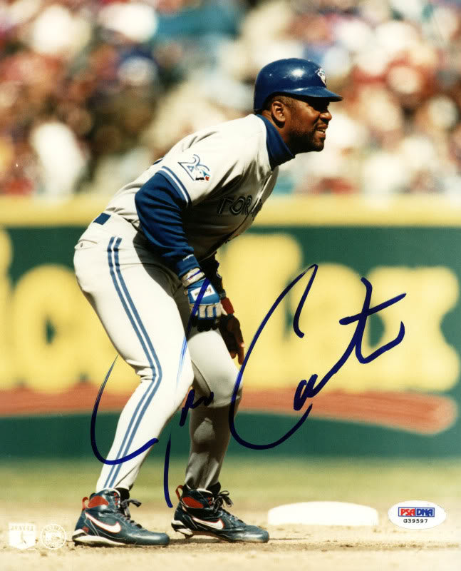 Blue Jays Joe Carter Signed Authentic 8X10 Photo Autographed PSA/DNA #G39597