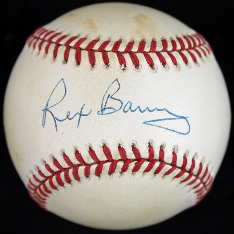 Dodgers Rex Barney Signed Authentic OML Baseball PSA/DNA #P72759