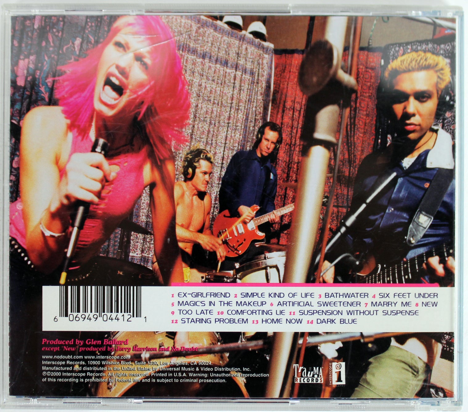 No Doubt (3) Stefani, Kanal, & Dumont Signed CD Insert W/ Disc BAS #A05161