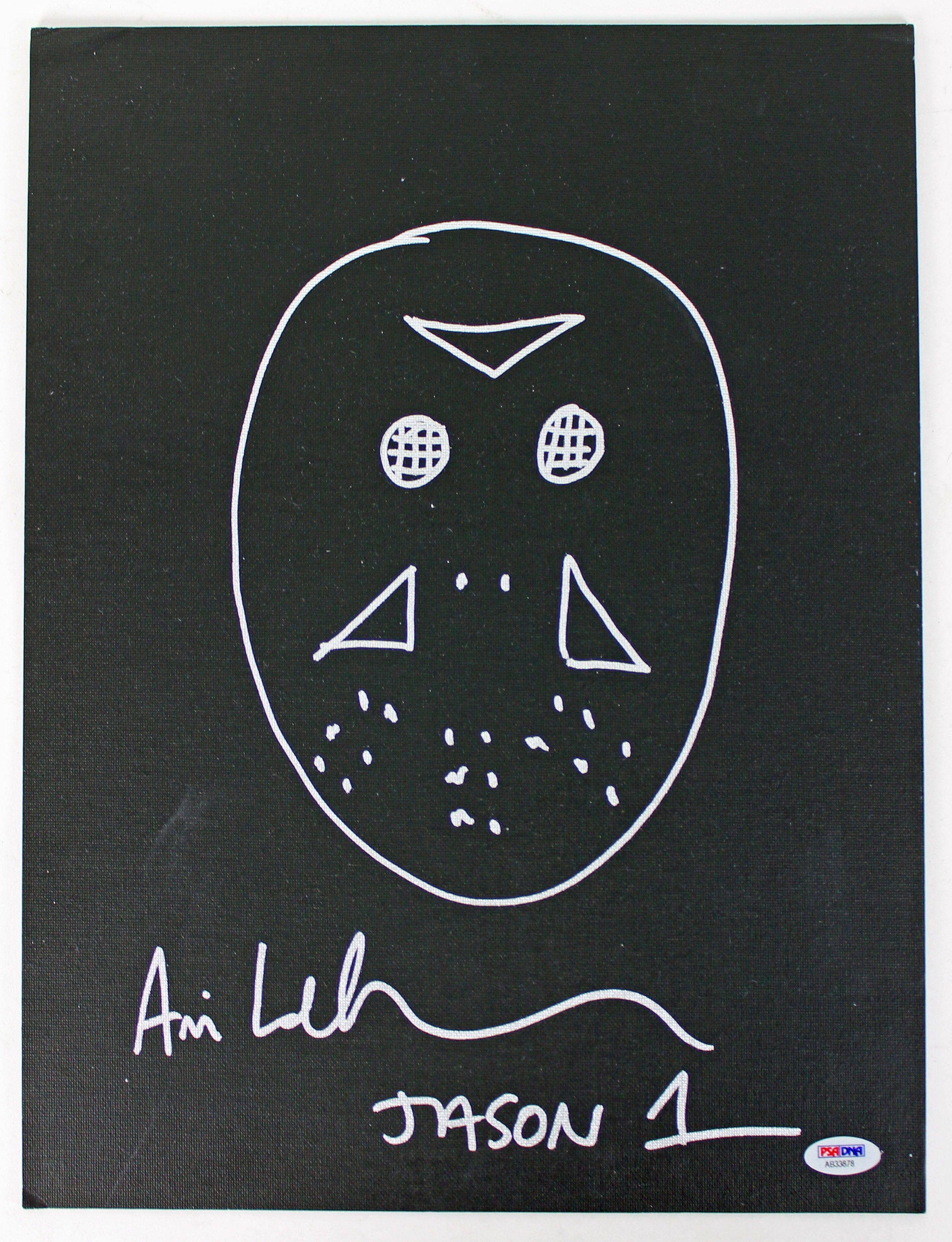 Ari Lehman "Jason" Signed Friday The 13th 11x14 Canvas Sketch PSA/DNA #AB33878