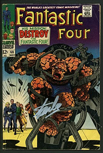 Stan Lee Signed Fantastic Four #68 Comic Book Mission: Destroy PSA/DNA #W18835
