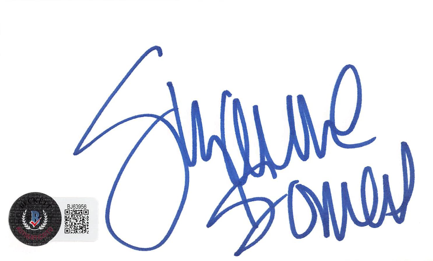 Suzanne Somers Three's Company Authentic Signed 3x5 Index Card BAS #BJ63956