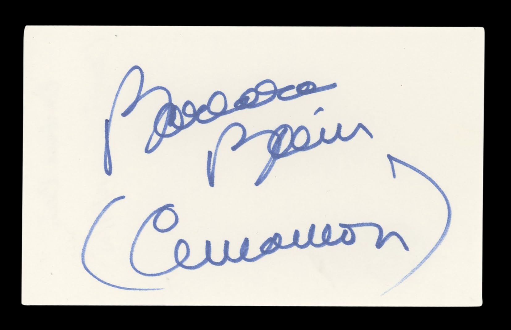 Barbara Bain Mission: Impossible "Cinnamon" Signed 3x5 Index Card BAS #AD70340