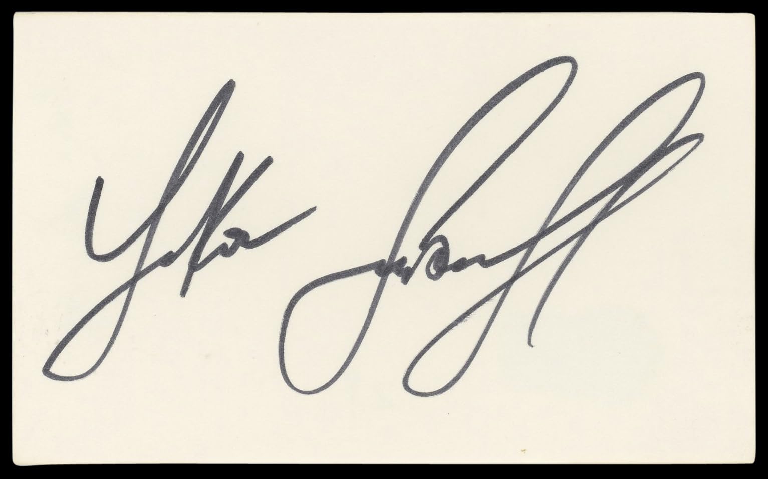 Yakov Smirnoff Night Court Authentic Signed 3x5 Index Card BAS #BL98613