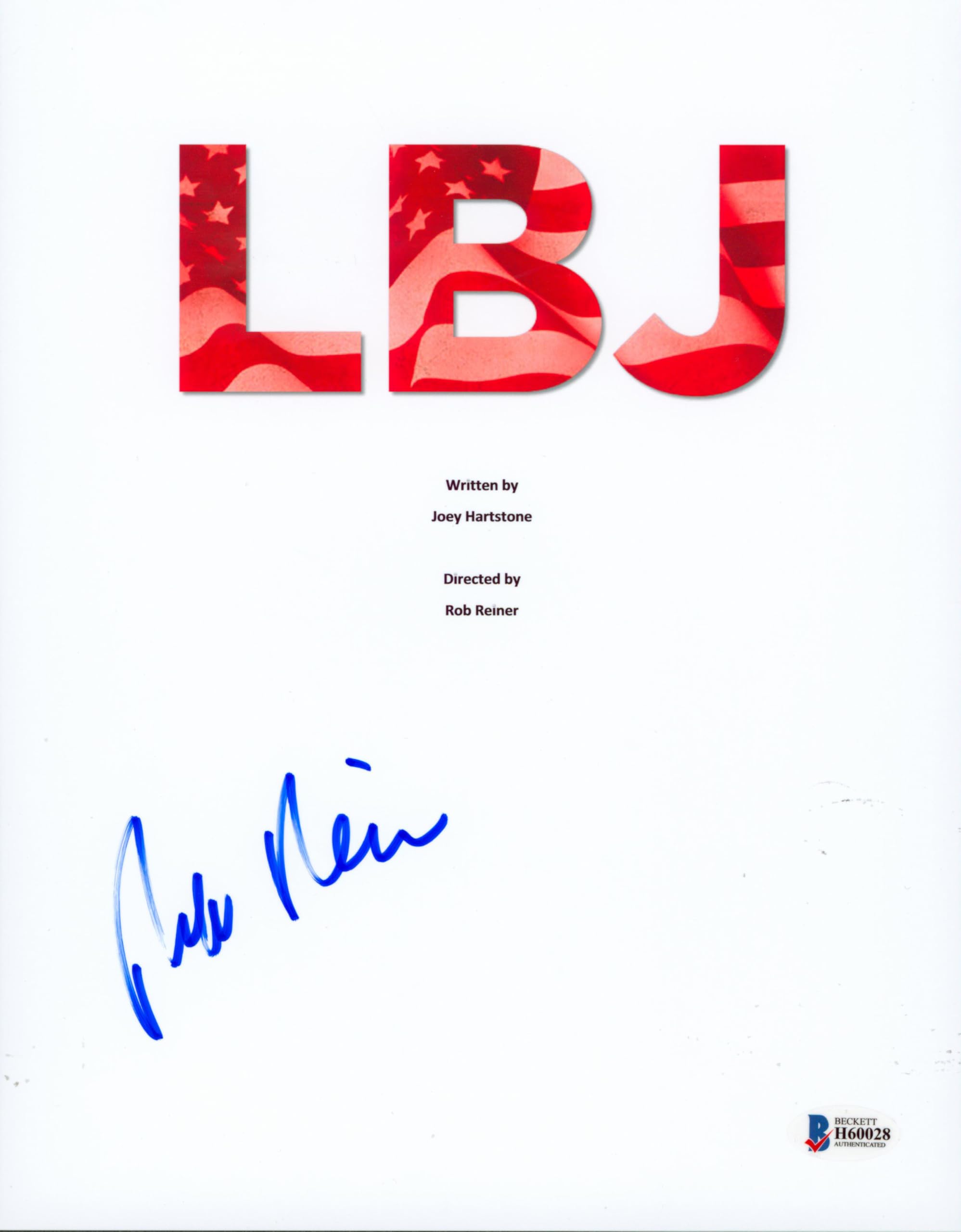 Rob Reiner LBJ Authentic Signed Movie Script Cover Autographed BAS #H60028