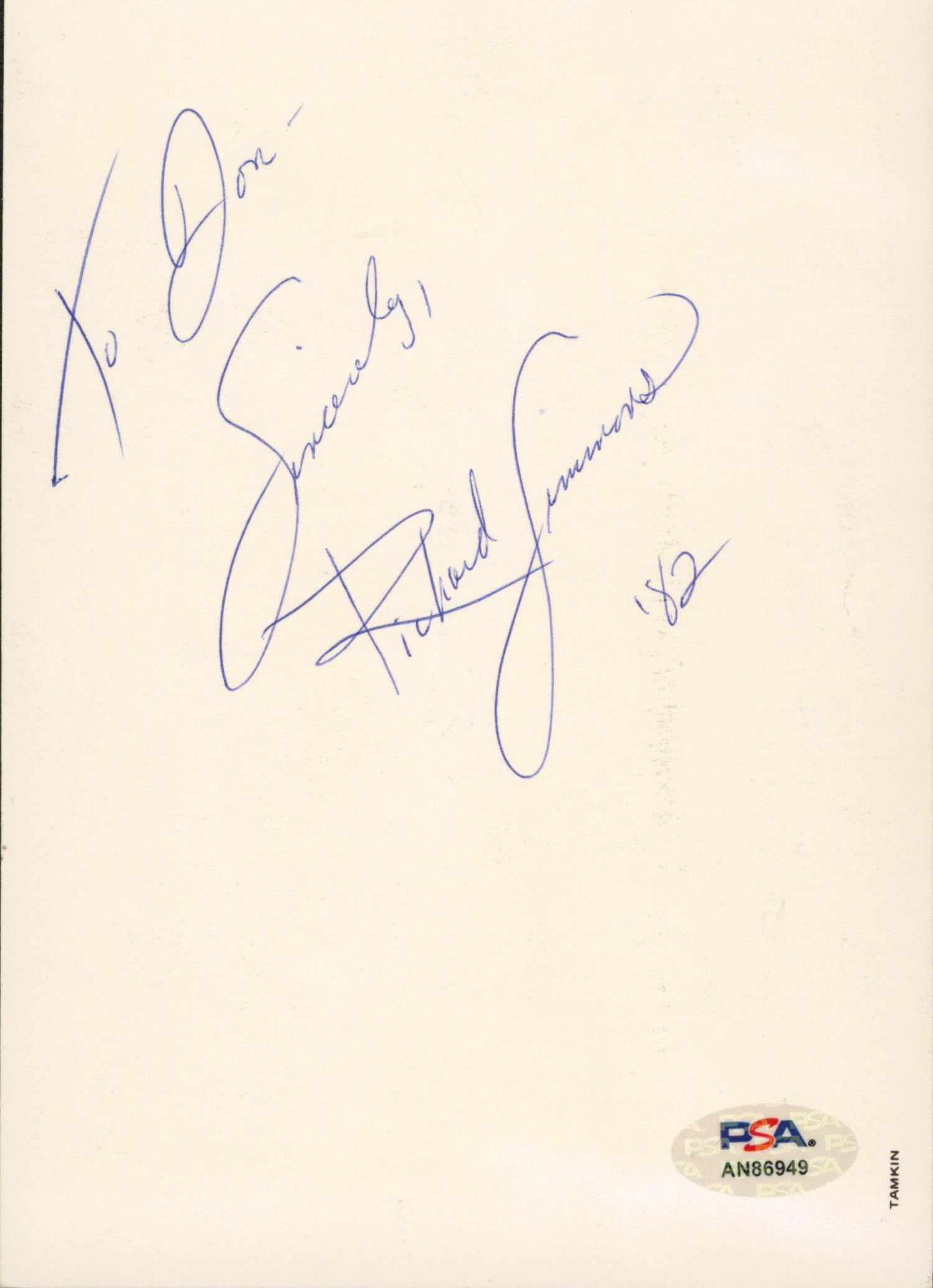 Richard Simmons Actor "To Don- Sincerely" Signed 5x7 Photo PSA/DNA #AN86949