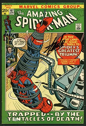 Stan Lee Signed Amazing Spider-Man #107 Comic Book Spider Slayer PSA/DNA #W18713