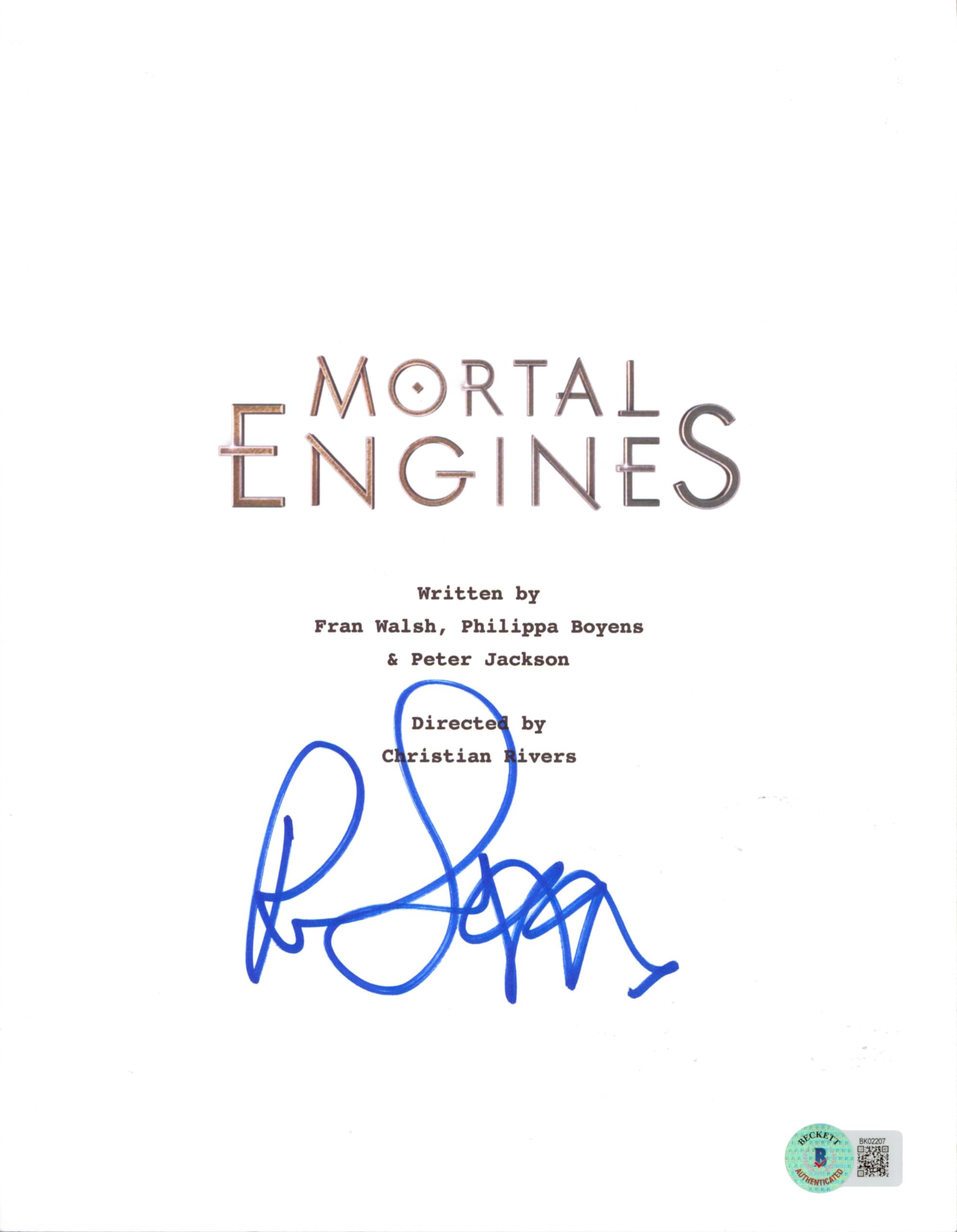 Robert Sheehan Mortal Engines Authentic Signed Script Cover BAS #BK02207