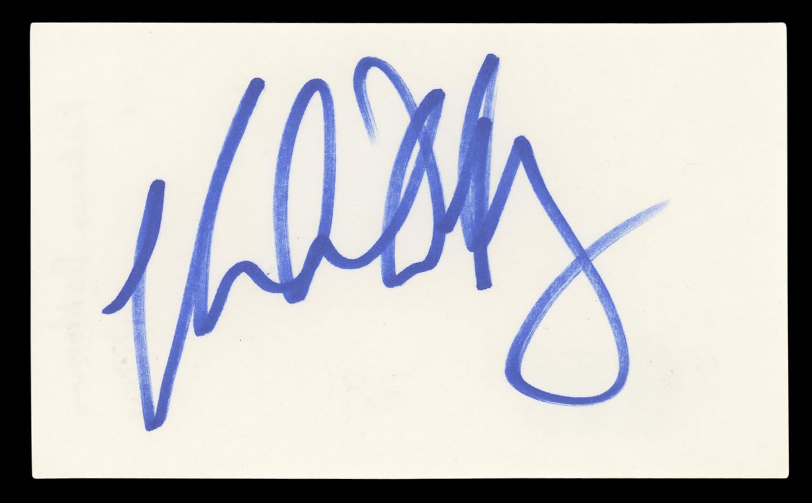 Rebecca De Mornay Risky Business Authentic Signed 3x5 Index Card BAS #BL96827