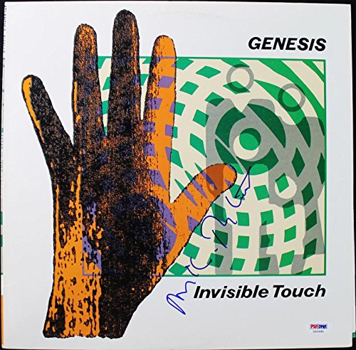 Mike Rutherford Genesis Invisible Touch Signed Album Cover W/ Vinyl PSA #U50990