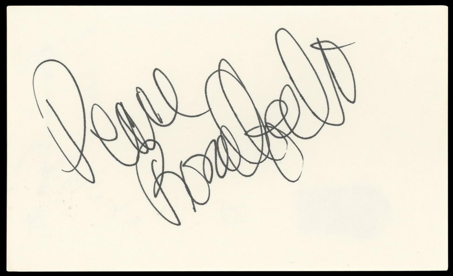 Rosanna Arquette "Peace" Authentic Signed 3x5 Index Card BAS #BL98621