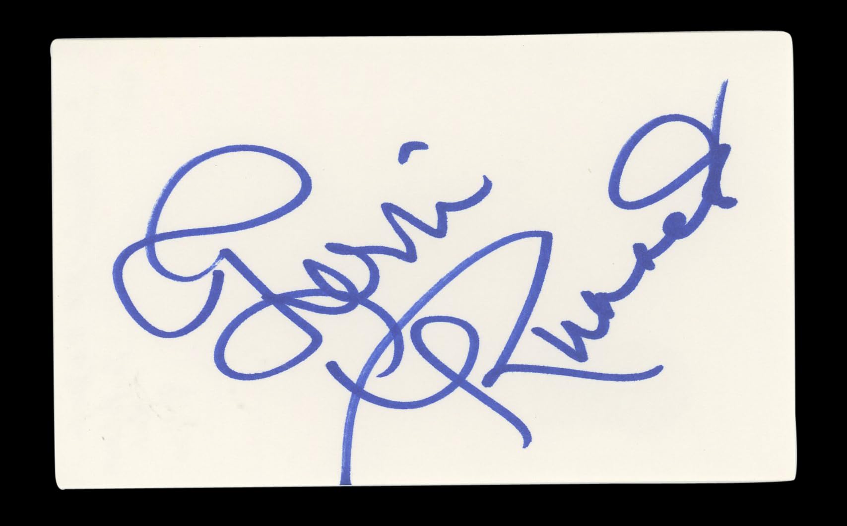 Terri Runnels WWE Smackdown! Signed 3x5 Index Card Autographed BAS #AD70236