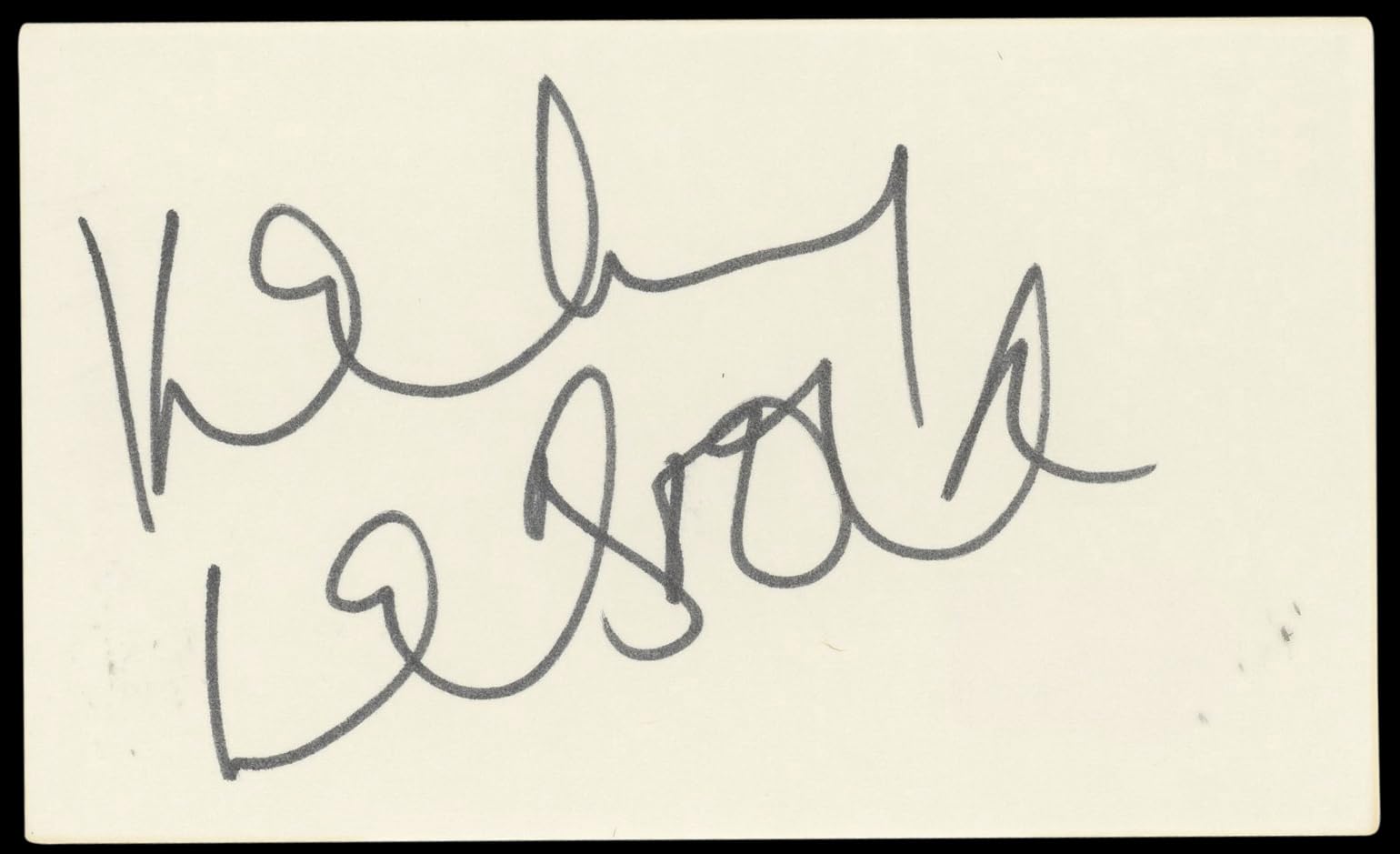 Kelly LeBrock Weird Science Authentic Signed 3x5 Index Card BAS #BN89152