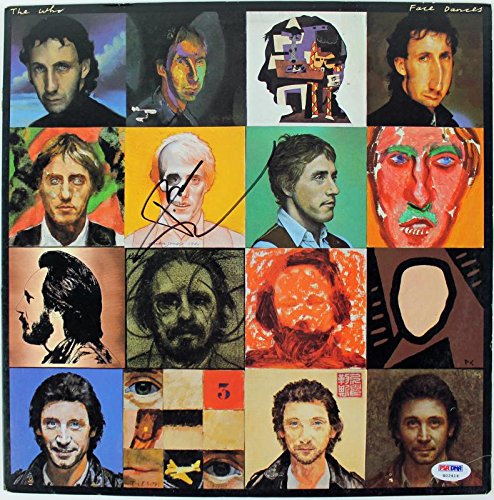 Pete Townshend The Who Face Dances Authentic Signed Album Cover PSA/DNA #H02414