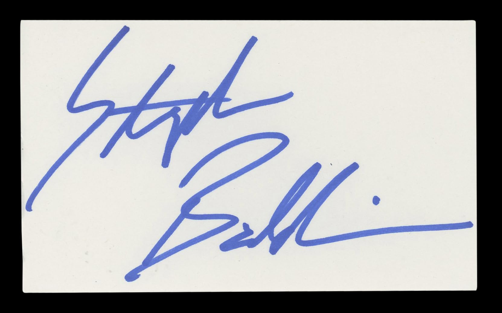 Stephen Baldwin The Usual Suspects Authentic Signed 3x5 Index Card BAS #BL96482