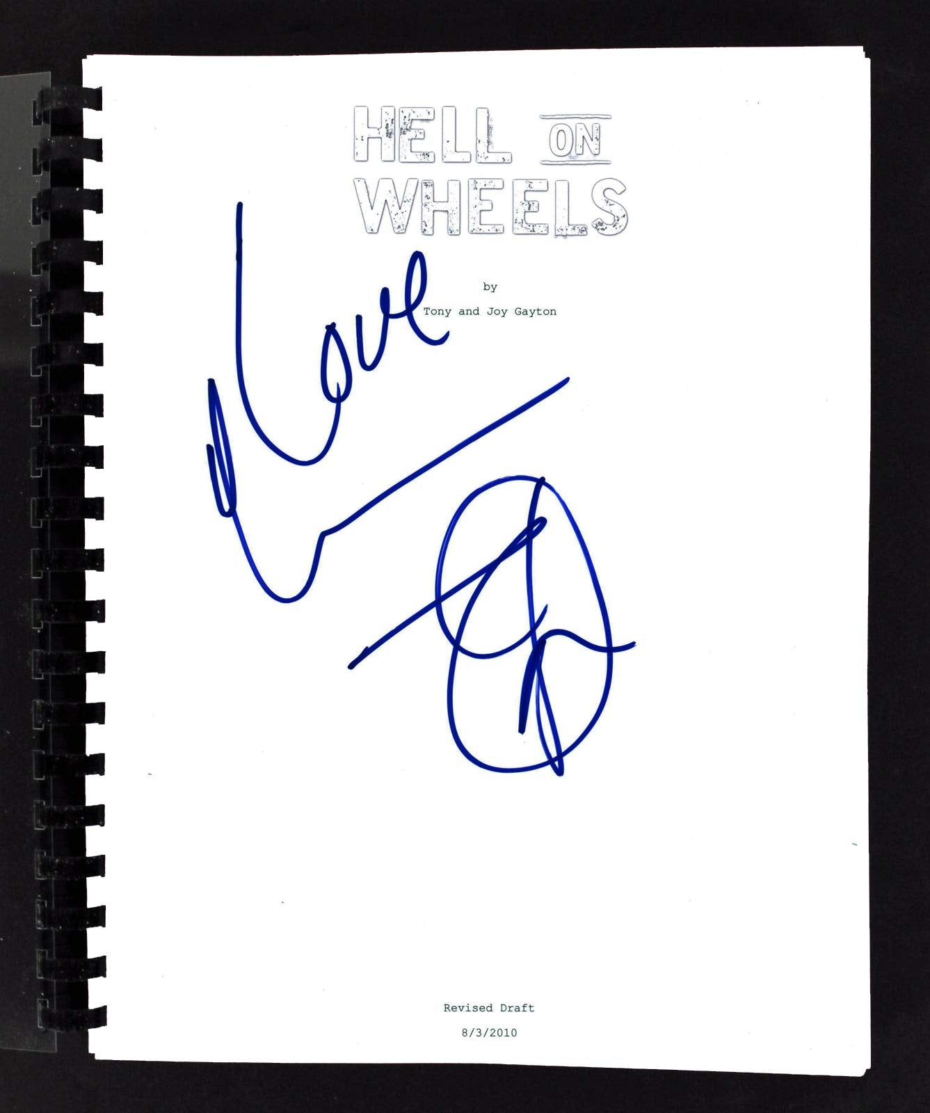 Common Authentic Signed Hell on Wheels TV Pilot Script Autographed BAS #F99192