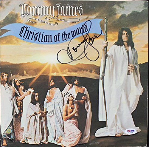 Tommy James Christian Of The World Signed Album Cover W/ Vinyl PSA/DNA #V16013