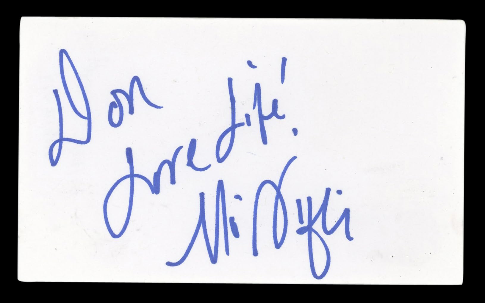 Mo'Nique Precious "Don, More Life!" Signed 3x5 Index Card BAS #AD70222