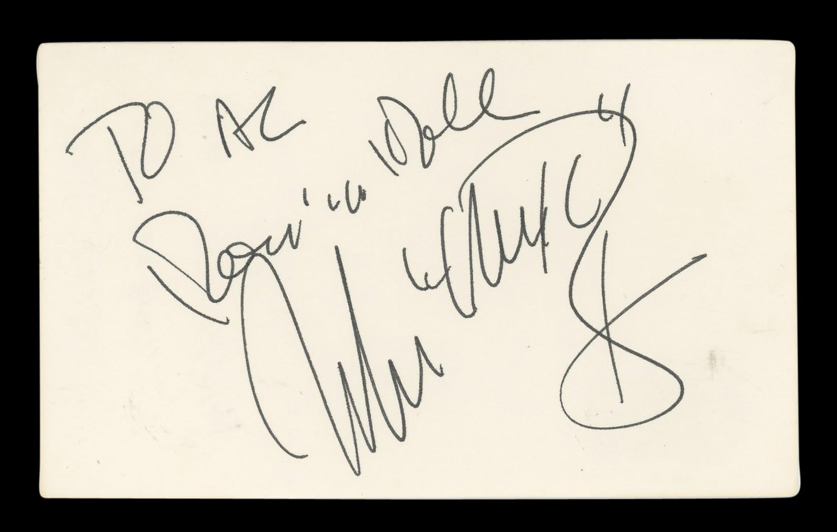 Jeff Baxter Musician "To Al, Rock n' Roll" Signed 3x5 Index Card BAS #AD70221