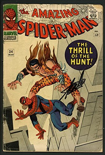 Stan Lee Signed Amazing Spider-Man #34 Comic Book Kraven The Hunter PSA #W18724