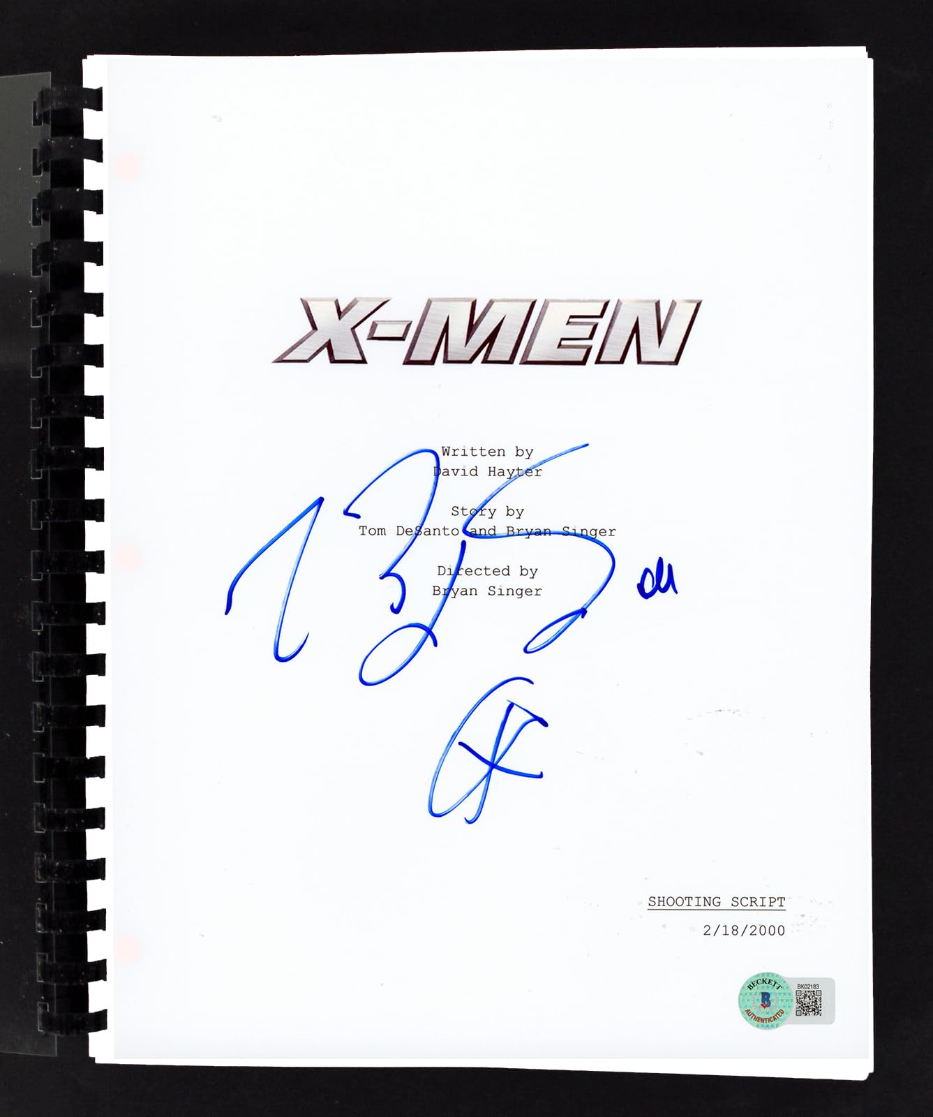 Bryan Singer X-Men Authentic Signed Movie Script Autographed BAS #BK02183
