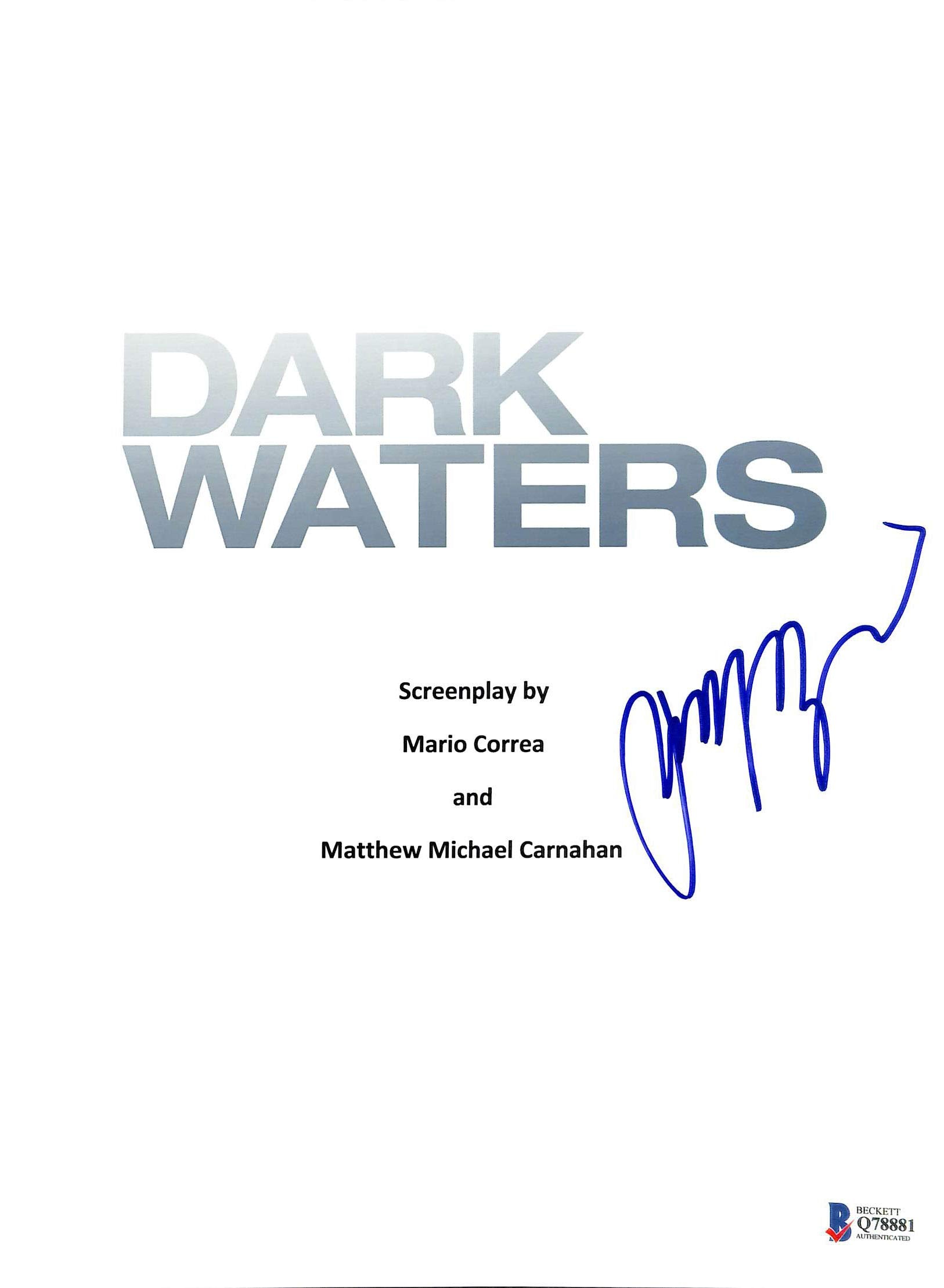 Todd Haynes Authentic Signed Dark Waters Movie Script Cover BAS #Q78881