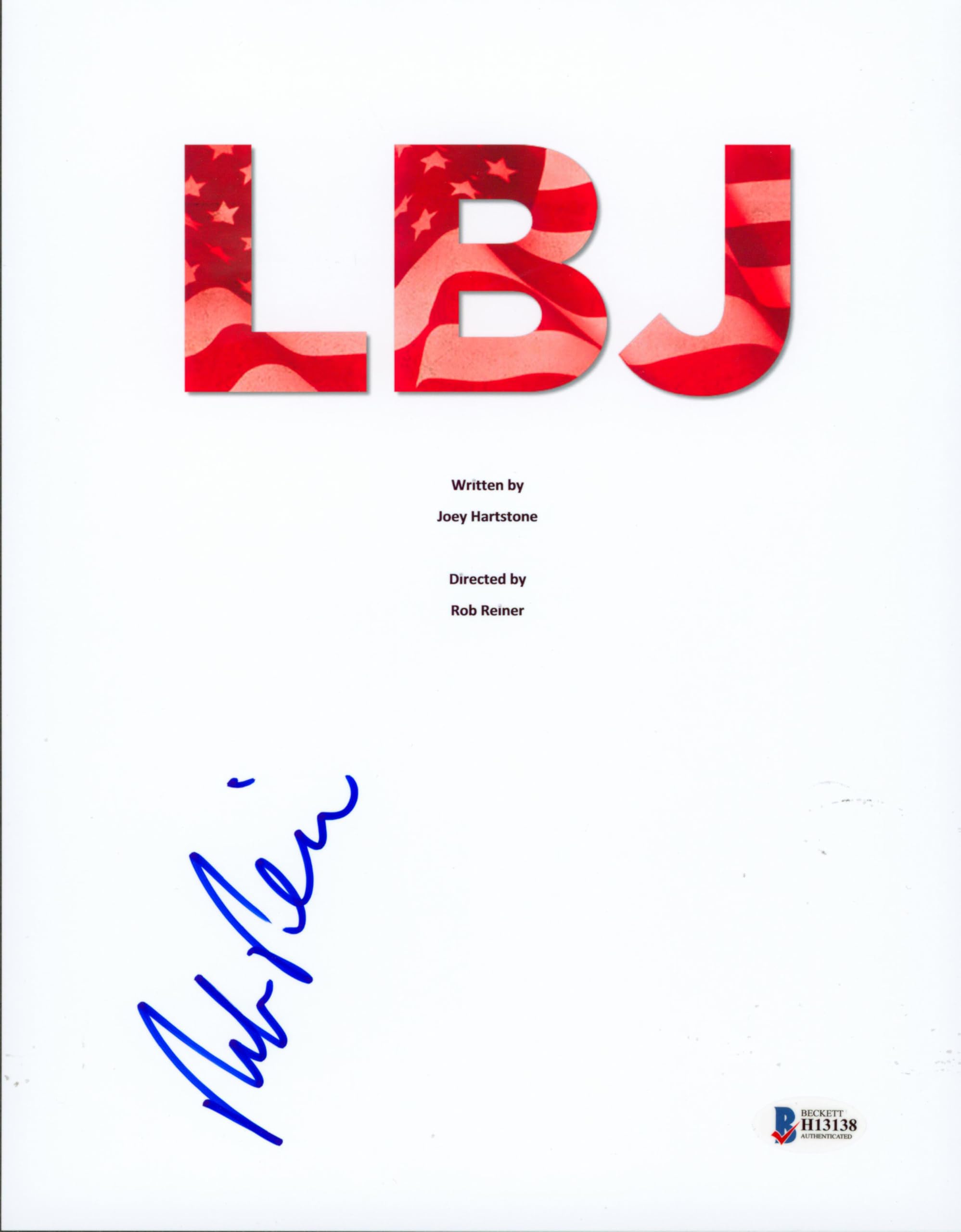 Rob Reiner LBJ Authentic Signed Movie Script Cover Autographed BAS #H13138