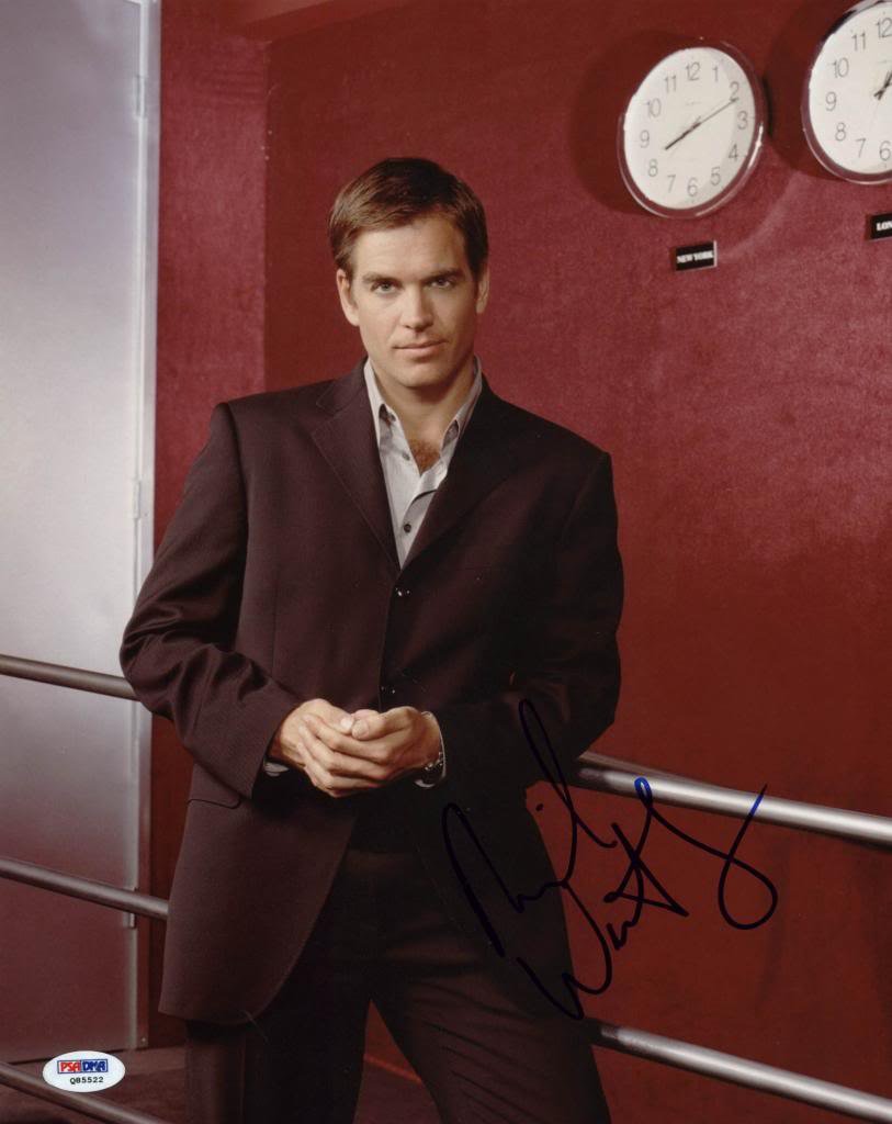 Michael Weatherly NCIS Signed Authentic 11X14 Photo PSA/DNA #Q85522