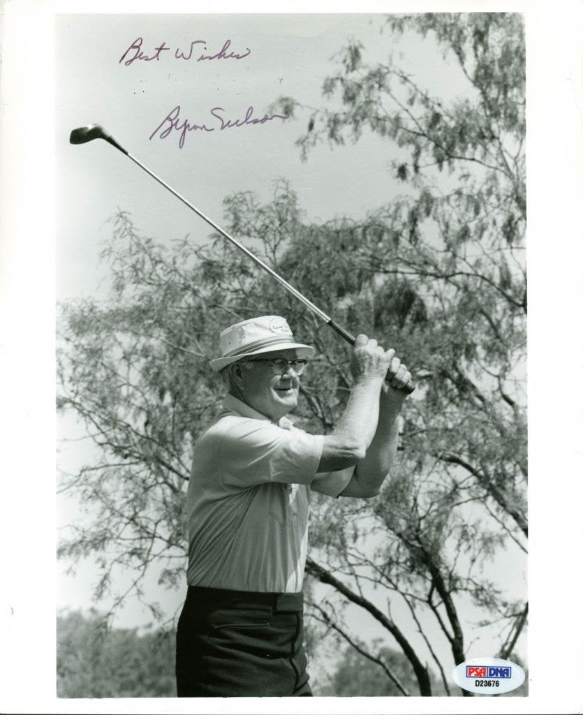 Byron Nelson Golf Signed Authentic 8X10 Photo Autographed PSA/DNA #D23676
