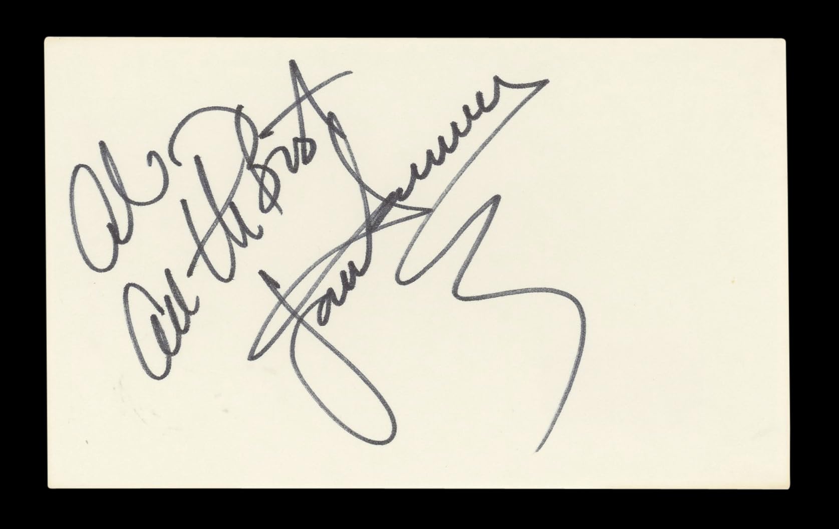 Joan Severance See No Evil, Hear No Evil "Al" Signed 3x5 Index Card BAS #AD70287
