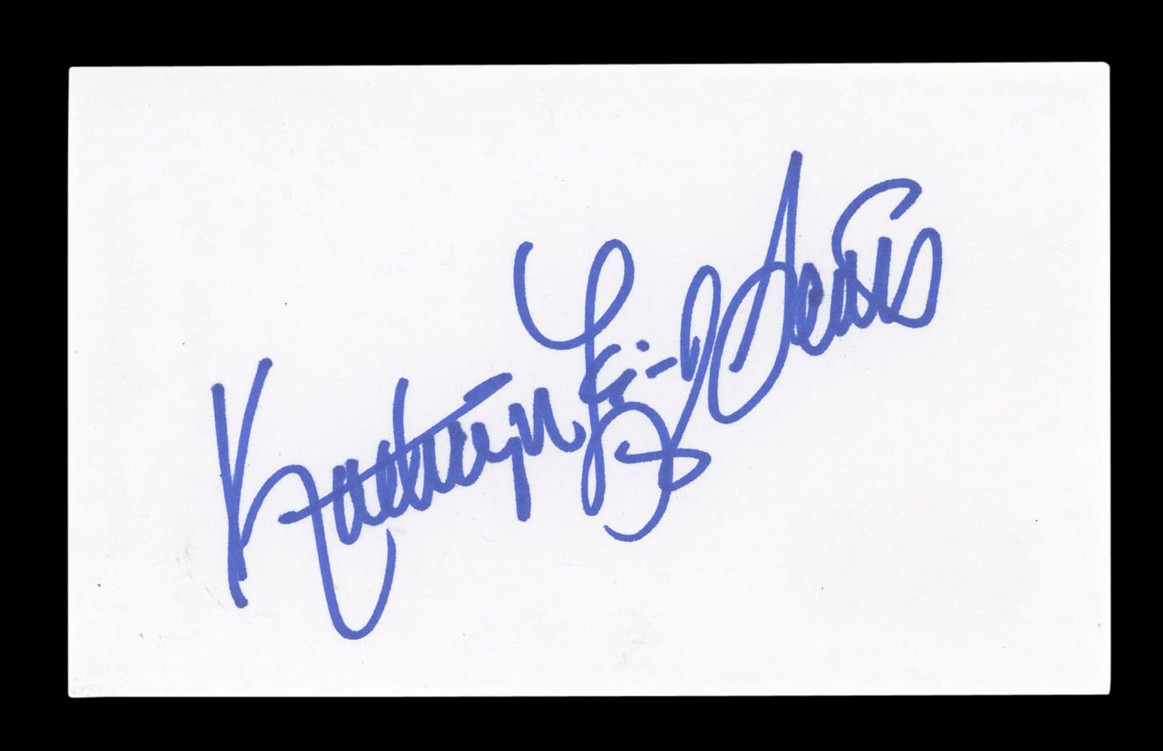 Kathryn Leigh Scott Dark Shadows Signed 3x5 Index Card Autographed BAS #AD70216