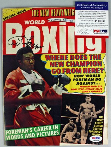 George Foreman Authentic Signed 1973 World Boxing Magazine PSA/DNA #P43360