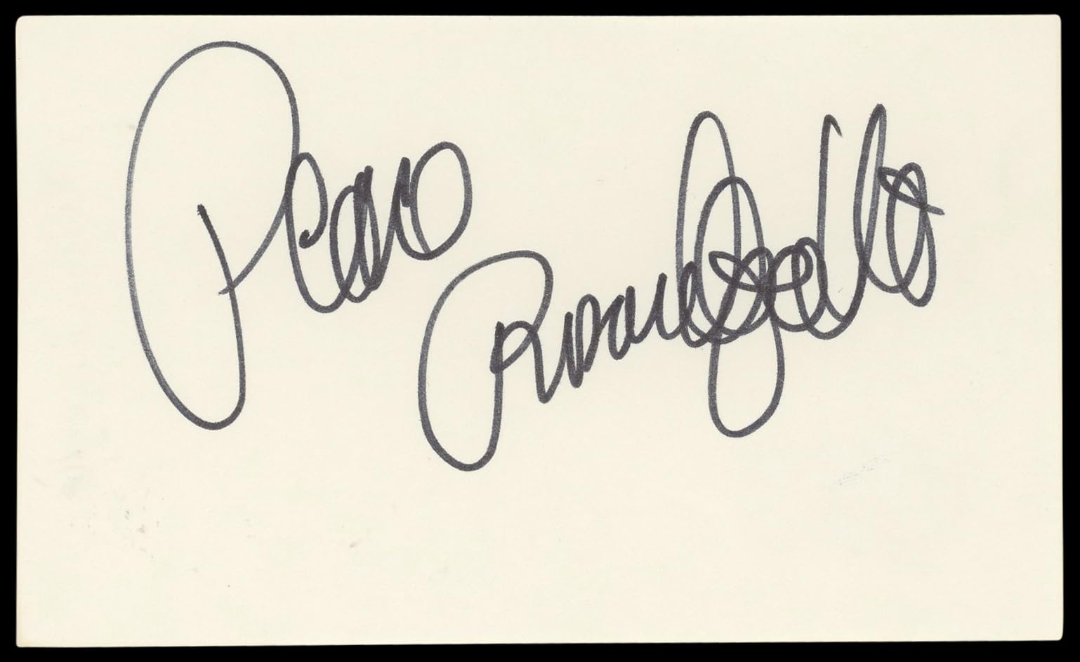 Rosanna Arquette "Peace" Authentic Signed 3x5 Index Card BAS #BL98627