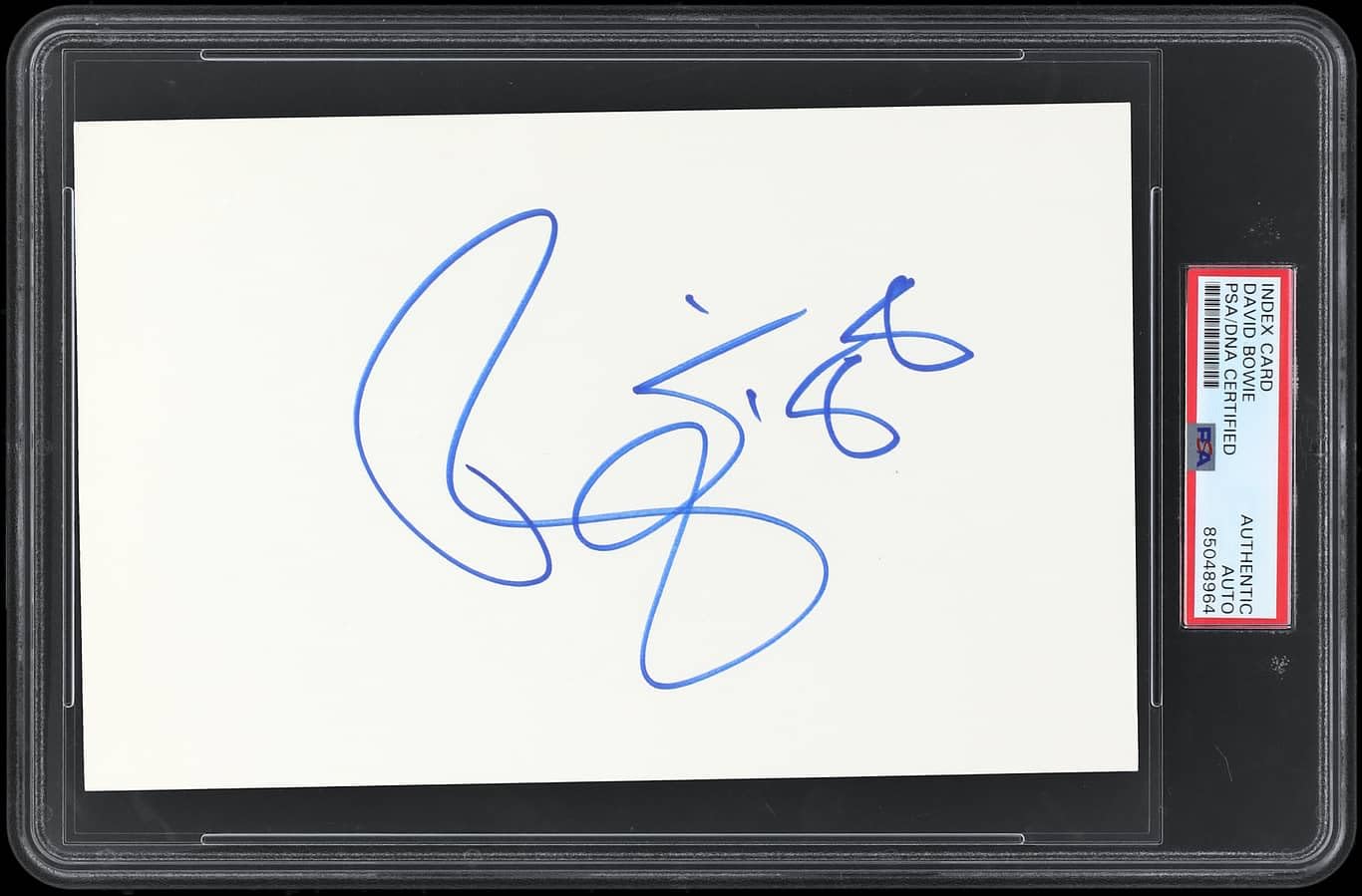 David Bowie '88 Authentic Signed 4x6 Index Card Autographed PSA/DNA Slabbed