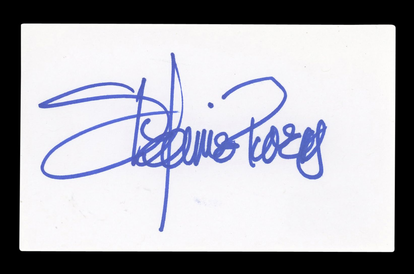 Stefanie Powers Hart to Hart Signed 3x5 Index Card Autographed BAS #AD70217