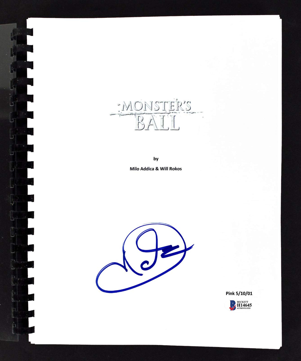 Halle Berry Authentic Signed Monster's Ball Movie Script Autographed BAS #H14645